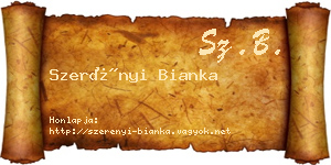 Szerényi Bianka névjegykártya